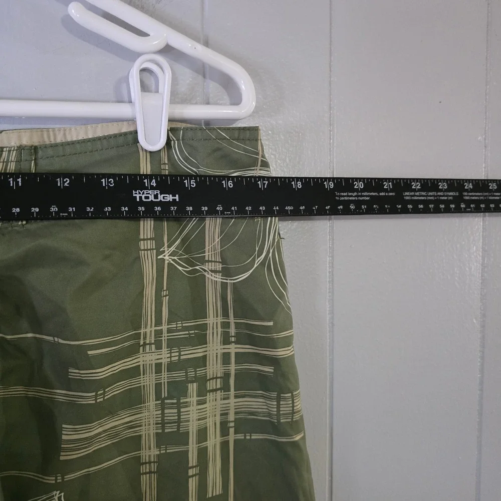 Quiksilver Board Shorts Mens 34 Olive Green Bamboo‎ Floral Cargo E501462